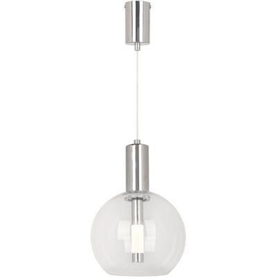 V-Tac Lampadario Led 5w Pendente Sfera In Vetro Trasparente 200mm Design Moderno Colore Acciaio Finitura Elegante 3000k - 23409 V-Tac Lampadario Led 5w Pendente Sfera In Vetro Trasparente 200mm Design Moderno Colore Acciaio Finitura Elegante 3000k - 23409