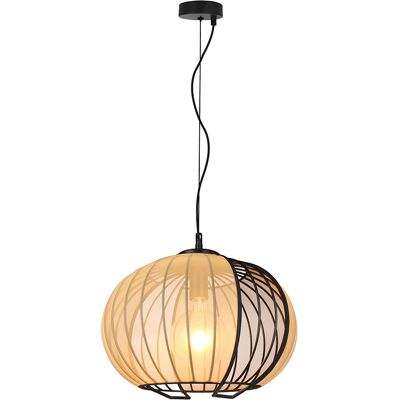 V-Tac Lampadario A Sospensione E27 60w Diffusore Tessile Ø400mm Nero Beige 24117 V-Tac Lampadario A Sospensione E27 60w Diffusore Tessile Ø400mm Nero Beige 24117
