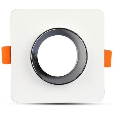 V-Tac Vt-862-Chw Portafaretto Incasso Scomparsa Quadrato Gesso Con Bordo Metallo Cromato Gu10 - Sku 3119 V-Tac Vt-862-Chw Portafaretto Incasso Scomparsa Quadrato Gesso Con Bordo Metallo Cromato Gu10 - Sku 3119