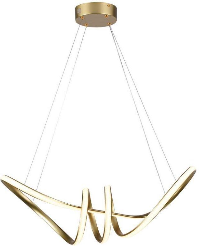 V-Tac Vt-7798 Lampadario Led A Sospensione Intrecciato 24w In Metallo Dal Design Moderno 72*30cm Coloro Champagne 3000k - 8011