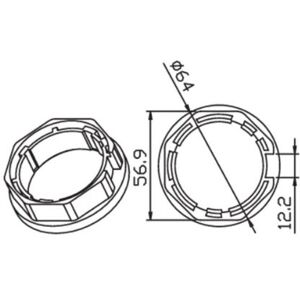 Came Adattatore Ottagonale Ø 45 Mm 60 X 0,8 Mm  001yk5102