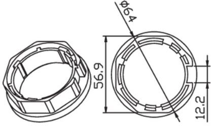 Came Adattatore Ottagonale Ø 45 Mm 60 X 0,8 Mm  001yk5102