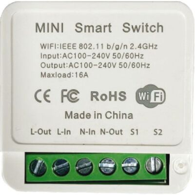 V-Tac Vt-5102 Mini Interruttore Wi-Fi 2 Canali Smart Switch 23605 V-Tac Vt-5102 Mini Interruttore Wi-Fi 2 Canali Smart Switch 23605
