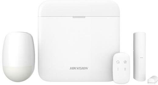 Hikvision Axpro Ds-Pwa64-Kit-We Kit Allarme Senza Fili 868mhz Axiom Pro Hub Wireless Antifurto Casa 64 Zone App Mobile Colore Bianco