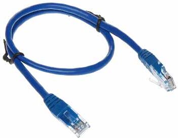 Cavo Di Rete Utp Cat 5e Blu Patch Cord 0,5mt Connettori Rj-45