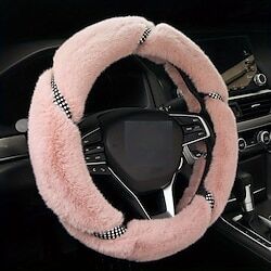 LightInTheBox coprivolante per auto da donna in peluche con diamanti artificiali moda invernale essenziale accessori per interni auto da donna