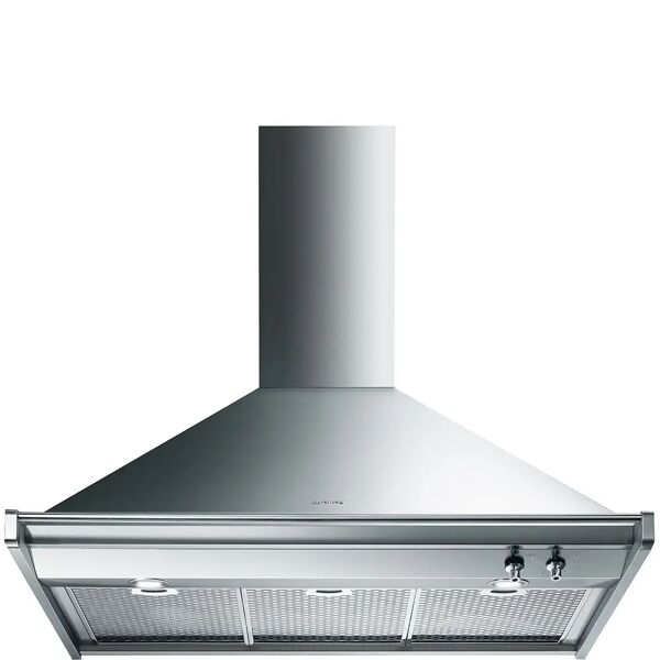 smeg kd90xe - cappa a parete, 90 cm, serie opera, acciaio inox satinato. classe a