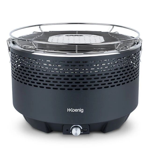 Ⓜ️🔵🔵🔵👌 H.Koenig RIO440 - Barbecue con ventilazione elettrica, da picnic o da tavolo,