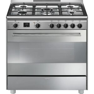 ⓜ️🔵🔵🔵 smeg bg91px2 - cucina con piano cottura gas, forno termoventilato pirolitico, 90x