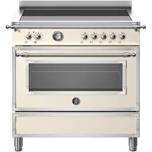 ⓜ️🔵🔵🔵 bertazzoni her95i1eavt - cucina con piano induzione, 90 cm, avorio, forno elettri