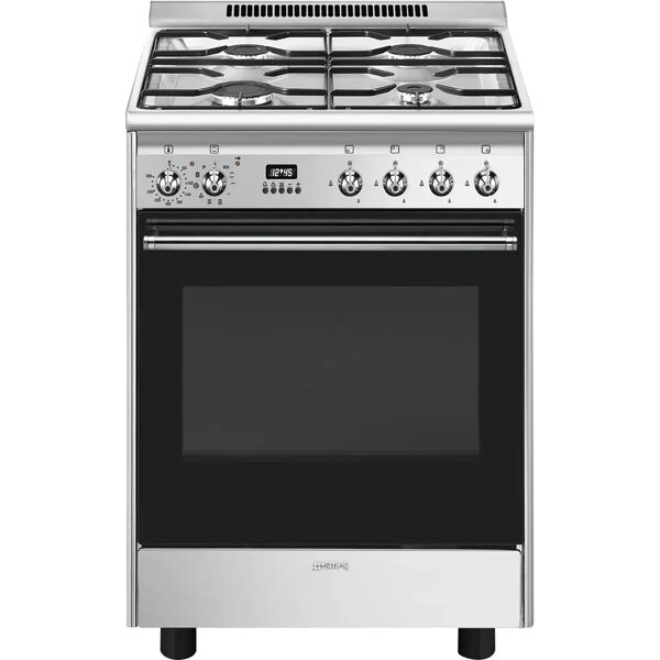 Ⓜ️🔵🔵🔵 smeg cx60gp - cucina, piano cottura a a gas, 60x60 cm, acciaio inox, forno termov