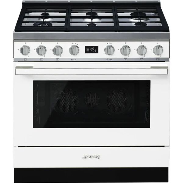 smeg cpf9gmwh - cucina, 90x60cm, gas, bianca, portofino, forno termoventilato, classe a+