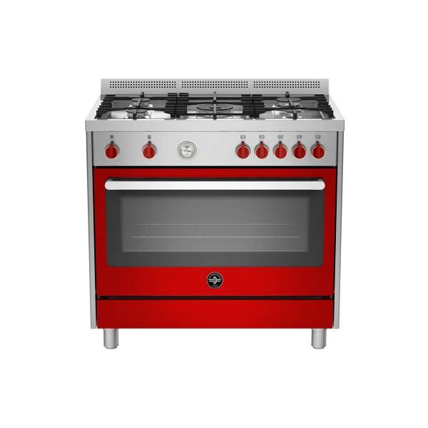 Ⓜ️🔵🔵🔵👌 bertazzoni la germania prm965exrt - cucina 5 fuochi gas, rossa, forno elettri