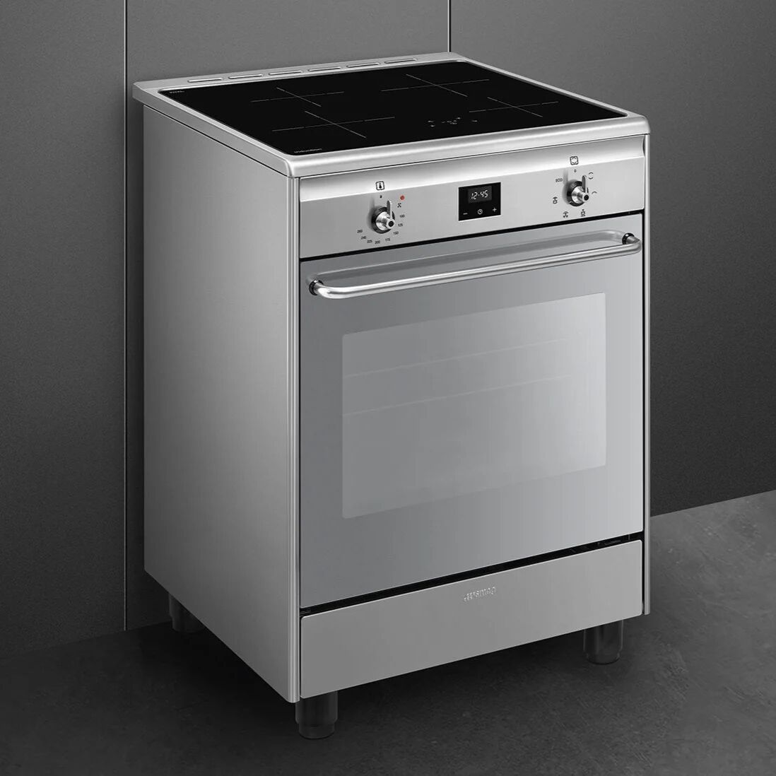 Ⓜ️🔵🔵🔵👌 Smeg CX60ISVT9 - Cucina con piano a induzione, ACCIAO INOX, 60 cm, Classe A