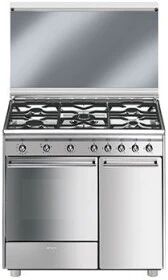 SMEG CX91GVE - Cucina inox, serie Concerto, 90x60 cm, Classe B