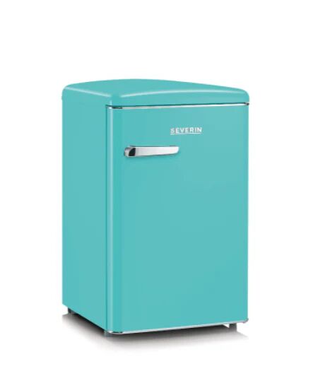 Ⓜ️🔵🔵🔵👌 SEVERIN RKS 8834 - Mini frigo in stile retrò colore TIFFANY, maniglie in met