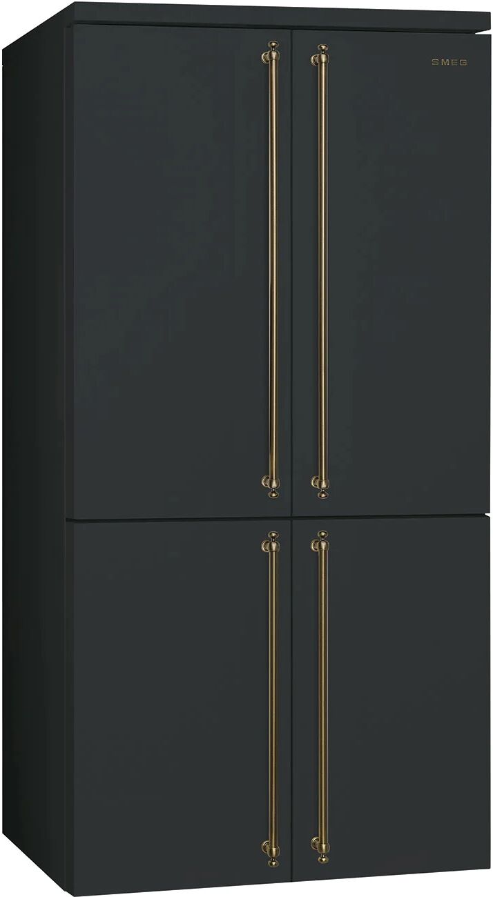 SMEG Ⓜ️ Smeg FQ60CAO5 - Frigorifero 4 porte, Estetica Coloniale, Antracite, No Frost Tota