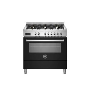 Ⓜ️🔵🔵🔵 BERTAZZONI PRO96L1ENET - Piano cottura a gas, 6 fuochi, Serie Professional, Nero,