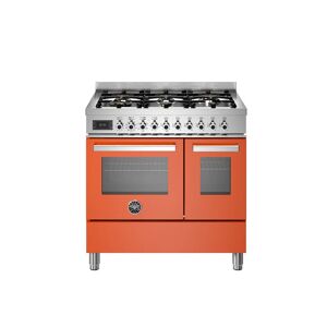 Ⓜ️🔵🔵🔵 BERTAZZONI PRO96L2EART - Piano cottura a gas, 6 fuochi, Serie Professional, Aranc