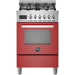 Ⓜ️🔵🔵🔵 BERTAZZONI PRO64L1EROT - Piano cottura a gas, 4 fuochi, Bruciatore ad alto rendim