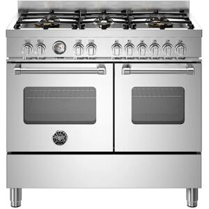 Ⓜ️🔵🔵🔵 BERTAZZONI MAS106L2EXT - Piano cottura a gas, 6 fuochi, Bruciatore ad altro rendi