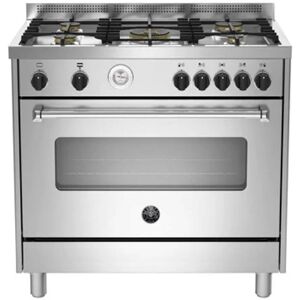 Ⓜ️🔵🔵🔵 BERTAZZONI MAS95C1MXV - Piano cottura a gas, 5 fuochi, Serie Master, Acciaio Inox