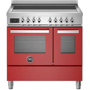 Ⓜ️🔵🔵🔵 BERTAZZONI PRO95I2EROT - Piano cottura a Induzione, Serie Professional, Rosso, Do