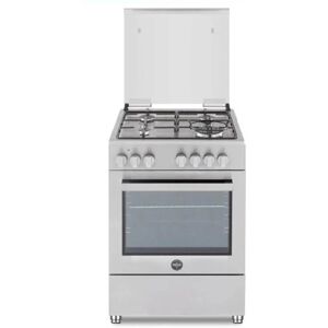 Ⓜ️🔵🔵🔵 LA GERMANIA SE664EX - Cucina ACCIAIO INOX, 60 cm, forno elettrico, 4 fuochi gas C