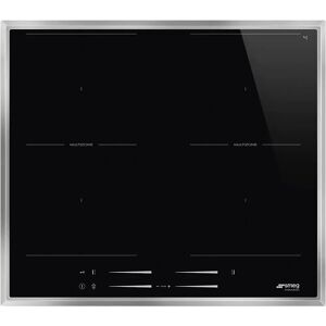 SMEG SI2M7643FX - Piano di cottura ad induzione, 4 zone, 60 cm