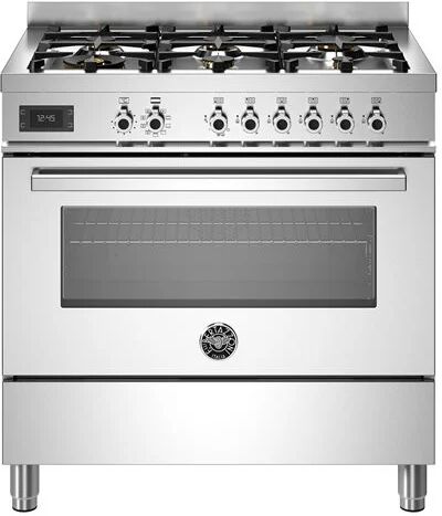 Ⓜ️🔵🔵🔵 BERTAZZONI PRO96L1EXT - Piano cottura a gas, 6 fuochi, Serie Professional, Acciai