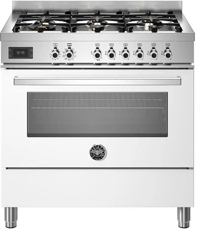 Ⓜ️🔵🔵🔵 BERTAZZONI PRO96L1EBIT - Piano cottura a gas, 6 fuochi, Serie Professional, Bianc