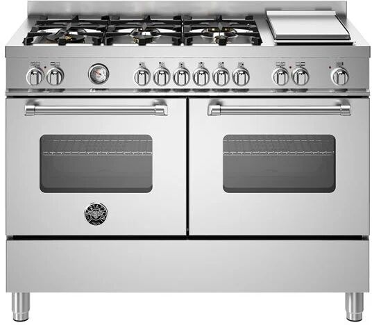 Ⓜ️🔵🔵🔵 BERTAZZONI MAS126G2EXT - Piano cottura a gas, 6 fuochi, Bruciatore ad altro rendi