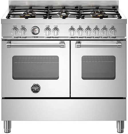 Ⓜ️🔵🔵🔵 BERTAZZONI MAS106L2EXT - Piano cottura a gas, 6 fuochi, Bruciatore ad altro rendi