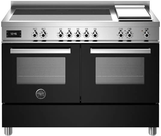 Ⓜ️🔵🔵🔵 BERTAZZONI PRO125I2ENET - Piano cottura a Induzione, Serie Professional, Nero, 12