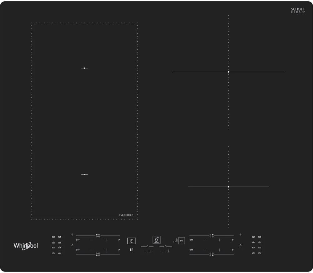 Ⓜ️🔵🔵🔵👌 Whirlpool WL B8160 NE - Piano cottura induzione, 4 ZONE COTTURA FLESSIBILI, n