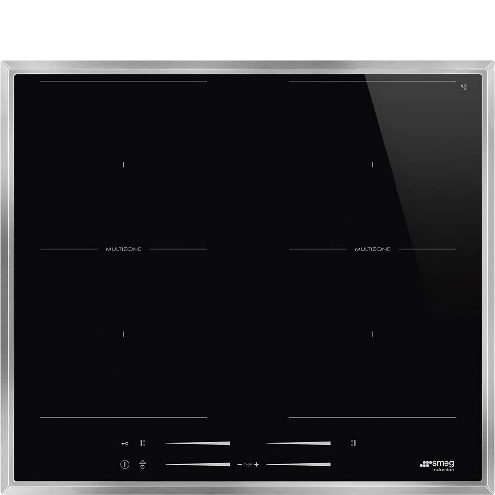 SMEG SI2M7643FX - Piano di cottura ad induzione, 4 zone, 60 cm