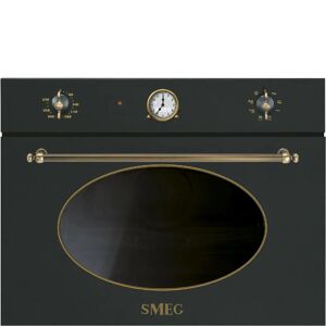 smeg sf4800mao - forno compatto a microonde con grill, antracite. estetica coloniale