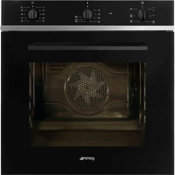 Ⓜ️🔵🔵🔵 smeg sf64m3vb - forno ventilato, 60 cm, nero, 6 funzioni cottura, temperatura 50-