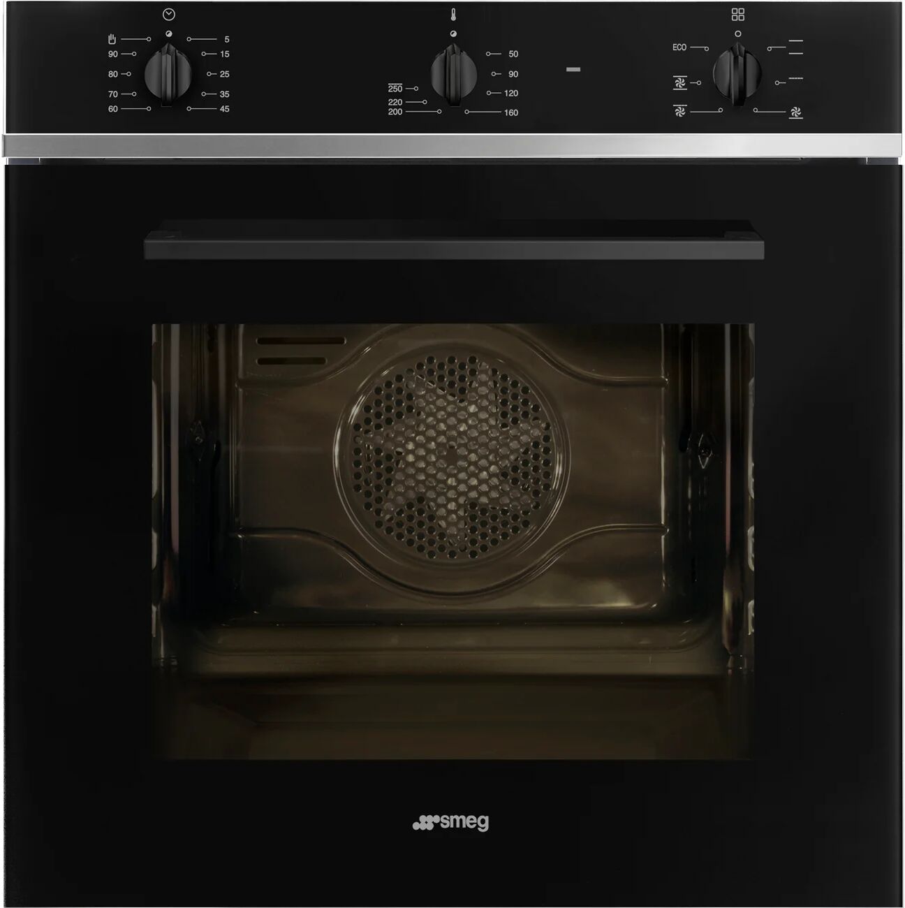 Ⓜ️🔵🔵🔵 Smeg SF64M3VB - Forno ventilato, 60 cm, Nero, 6 funzioni cottura, temperatura 50-