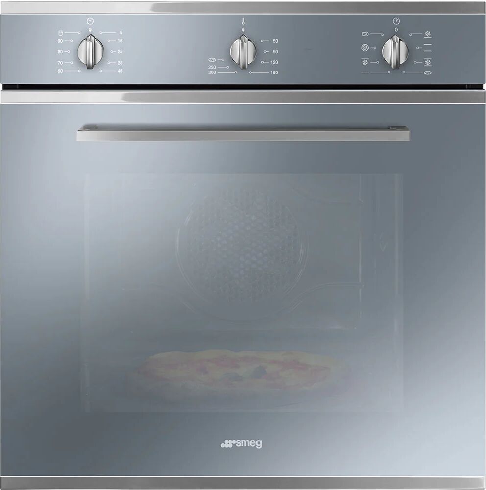 Ⓜ️🔵🔵🔵👌 Smeg SF64M3PZS - Forno pizza termoventilato, 60 cm, colore silver glass, Este