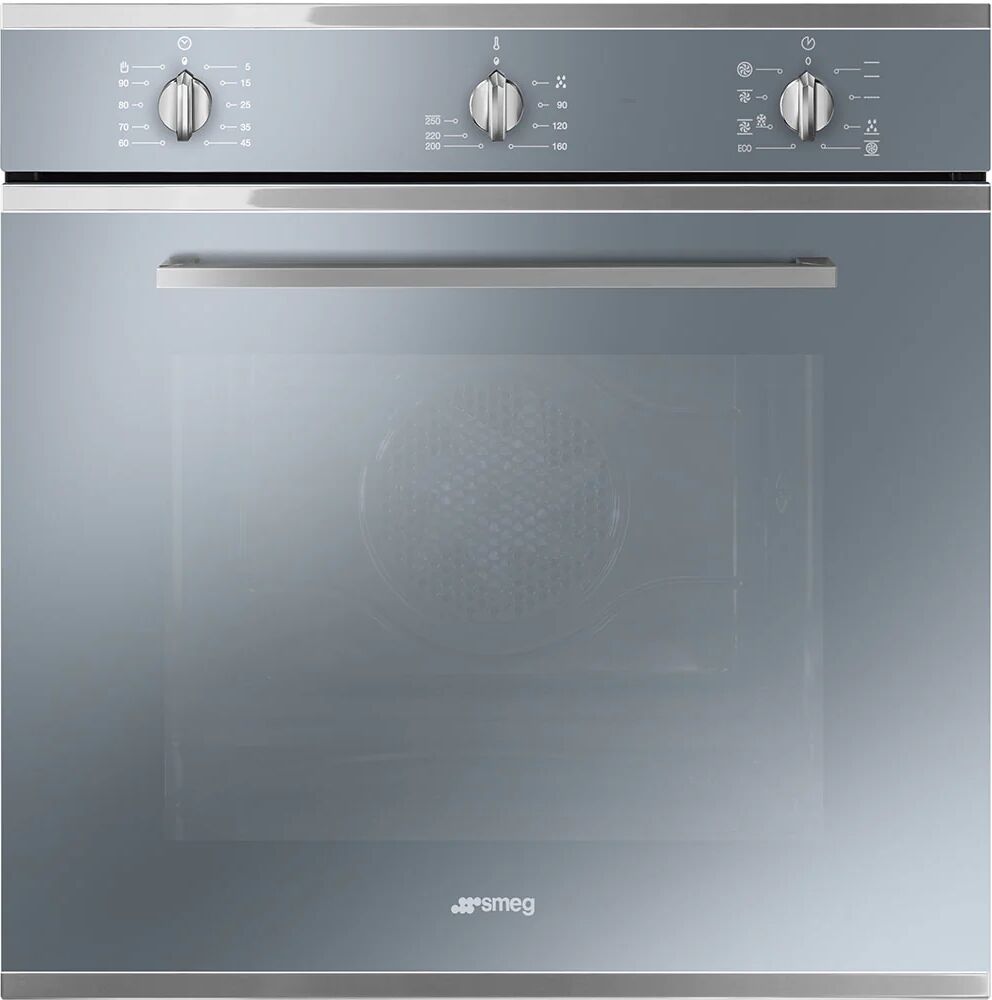 SMEG SF64M3TVS - Forno termoventilato, 60 cm, silver glass, Estetica Selezione. Classe energetica A