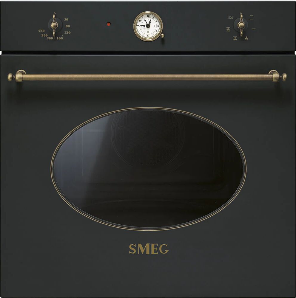 Ⓜ️🔵🔵🔵👌 Smeg SF800AO - Forno ventilato, 60 cm, antracite, Estetica Coloniale. Classe