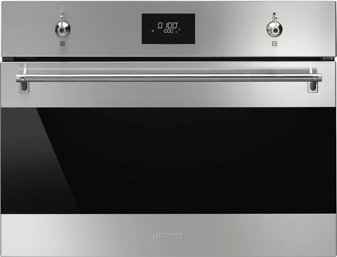 SMEG Ⓜ️ Smeg SF4301MCX - Forno Compatto 45 cm, Estetica Classica, Microonde Combinato, Ac