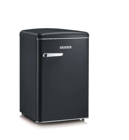 Severin Ⓜ️ SEVERIN RKS 8832 - Mini frigo in stile retrò colore NERO, maniglie in metall