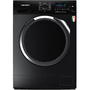 San Giorgio Ⓜ️🔵🔵🔵 SanGiorgio F814DIBC - Lavatrice NERA 8 kg, inverter, MADE IN ITALY, GARANZIA 5 AN