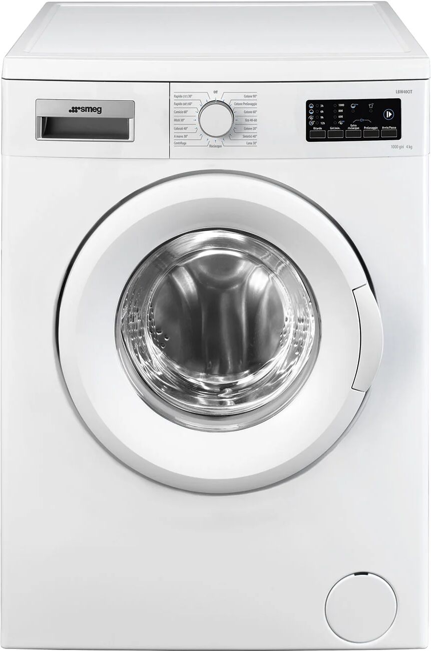 🔵🔵🔵 Smeg LBW40CIT - Lavatrice Libera Installazione, Bianco, 4 kg, 1000 giri, Nuova classe D