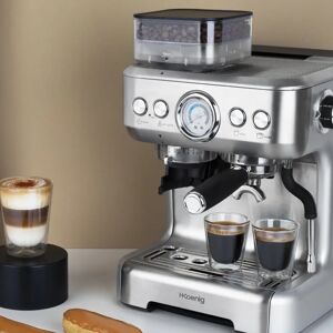ⓜ️🔵🔵🔵 h.koenig expro980 - macchina per caffè espresso con macinacaffè incorporato, po