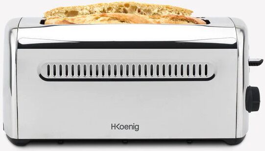 Ⓜ️🔵🔵🔵 H.Koenig TOS32 - Tostapane grande INOX, fessure taglia XL, per 2 fette di pane in