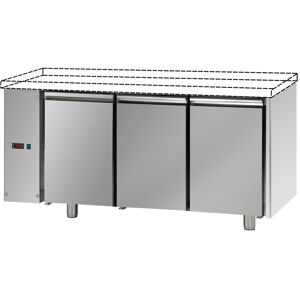 Tecnodom Tavolo Refrigerato Pasticceria 3 Porte Prof. 80 Senza Motore Gruppo SX Senza Piano di Lavoro