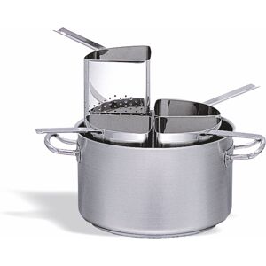 karel casseruola inox completa con 4 colapasta ø40 h 25 cm 31,4 litri